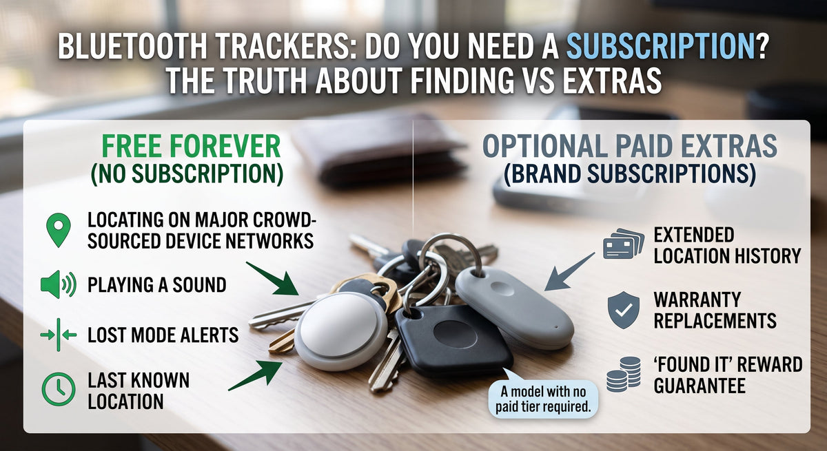 Do Bluetooth Trackers Need a Subscription? What "Free Forever" Actually Means